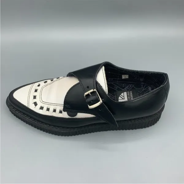 Underground Originals Black & White Creepers in Leather Size 5- FL-SH-057 - Image 4