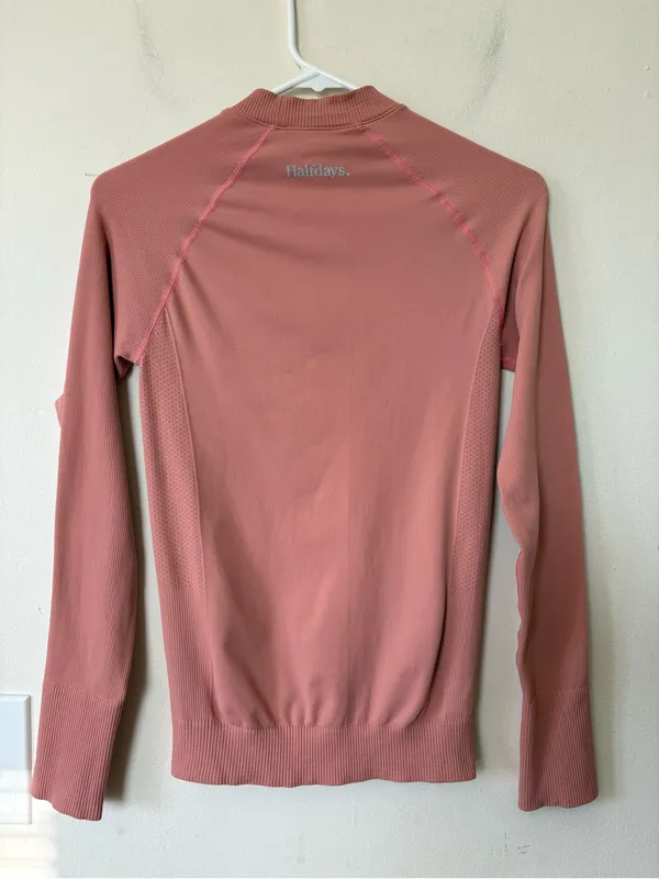 HALFDAYS Johnson Base Layer Top Mock Neck Pink Sz Small - Image 12