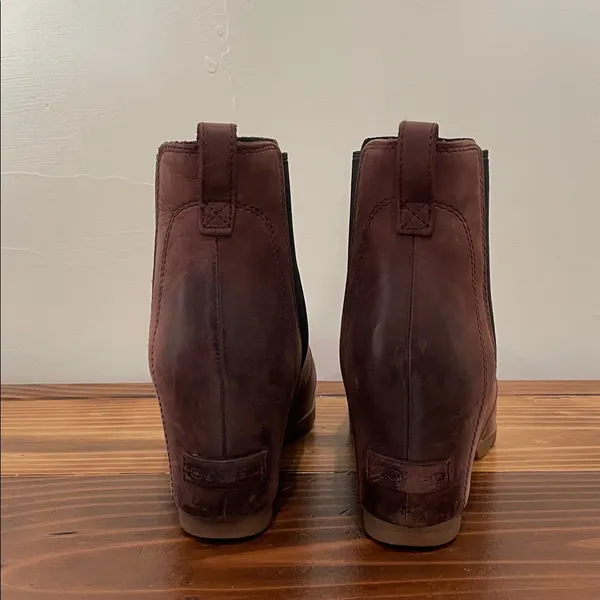 Sorel Lea Wedge Ankle Boots In Redwood/Black Women’s Size 10 - Image 5