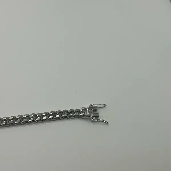 David Yurman 6mm Silver Cuban Link Bracelet 7 Inch Waterproof Hypoallergenic Solid Womens New - Image 4