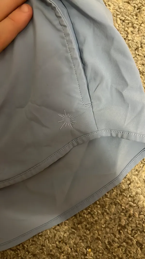 Light Blue Aerie Running Shorts - Image 3