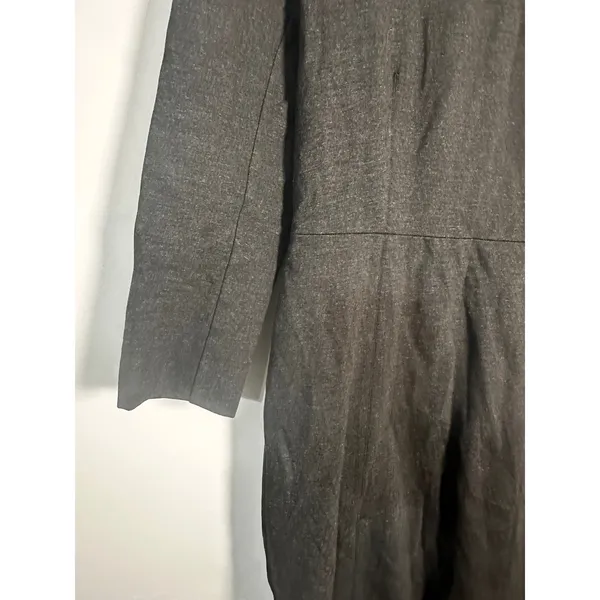 J.Crew Womens Zip Ponte Dress Charcoal Gray Three-Quarter‎ Sleeve Sheath Size 6 - Image 4