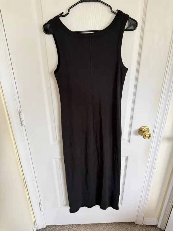 Mate the Label Black Ribbed Midi Tank dress - Image 6