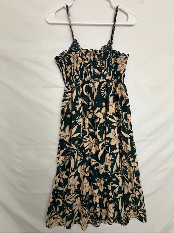Patrons of Peace Women’s Floral Smocked Midi Dress M Excellent(A836) - Image 7