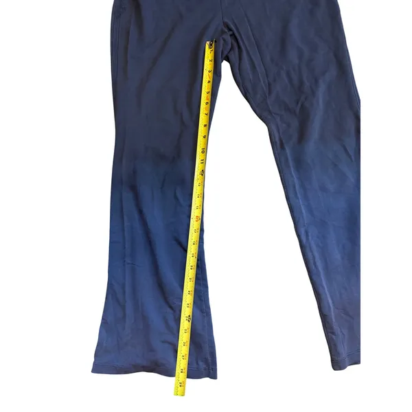 Vintage Aeropostale Y2K Low Rise Foldover Yoga Pants XL Flare Blue Stretch - Image 4