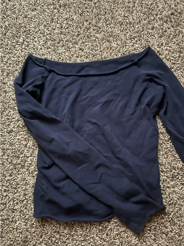 John Galt Navy Blue Off-The-Shoulder Top - Image 2