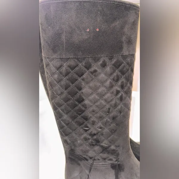 Tommy Hilfiger Babette Black Quilted Tall Knee-High Riding / Rain Boots – Size 8 - Image 14