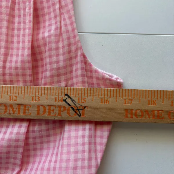 Kate Spade Gingham Dress Women 6 Pink Silk Blend V-Neck Fit Flare K7652 - Image 11
