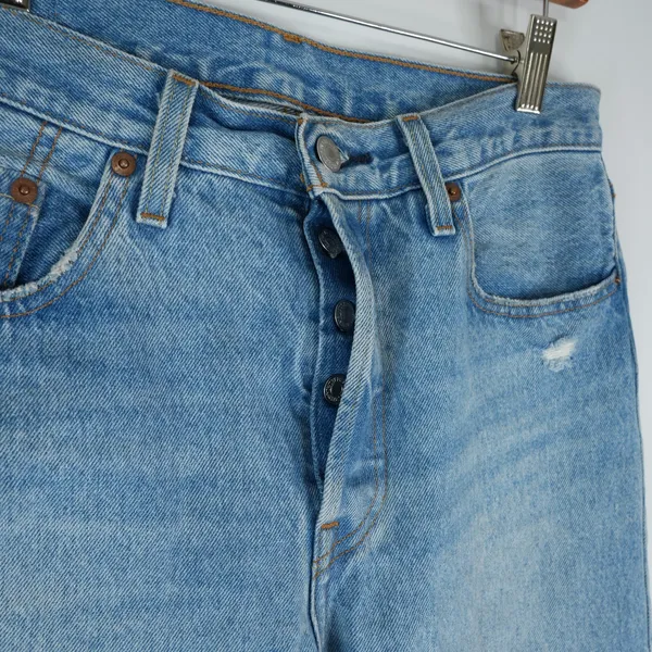 Levis 501 Jeans Womens 28x26 (30x25)‎ Ankle Crop Distressed Denim High Rise Mom - Image 6