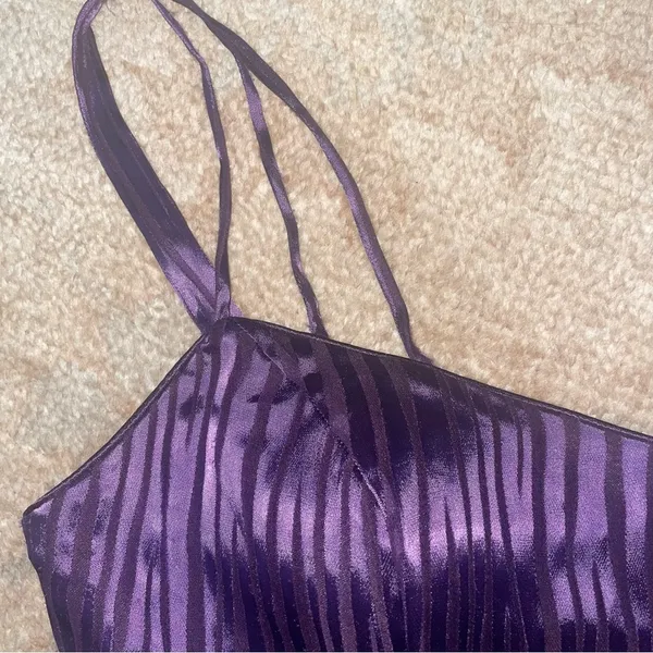 Vintage Purple Ombré Silk Maxi Dress - Image 5