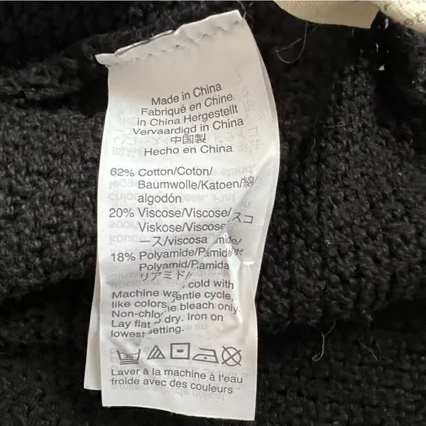 Madewell Chronicle Textured Pullover Sweater Black Size Small Crewneck Sweater - Image 10