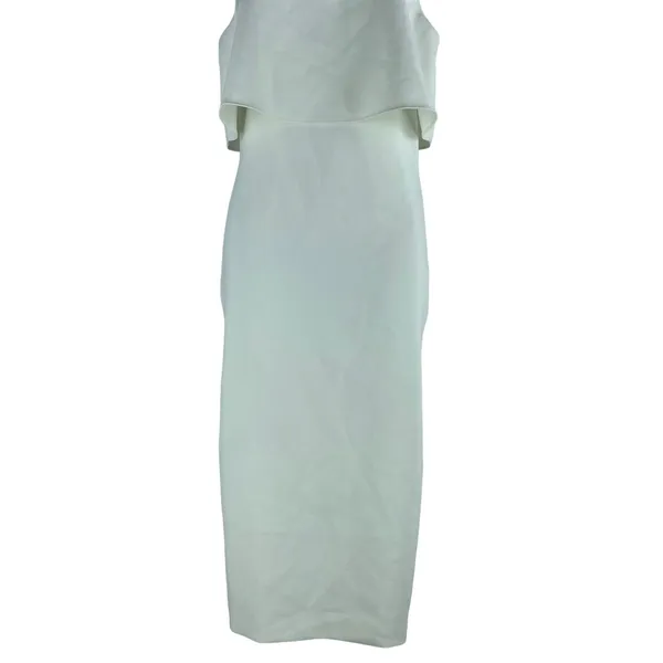 Likely Shayna Ruffle Overlay Cocktail Dress Knee Length White Size 10 - Image 6