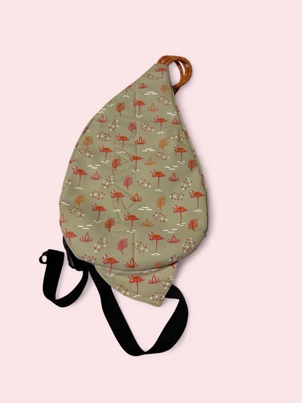 Kavu Olive Flamingo Rope Sling Bag - Image 2