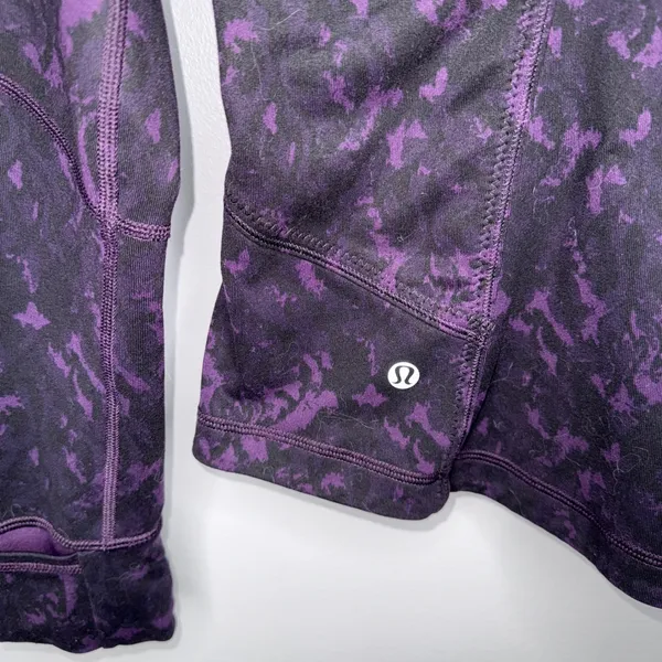Lululemon Forme Baroque Deep Zinfandel Print Full Zip Jacket‎ Women's Size 8 - Image 7
