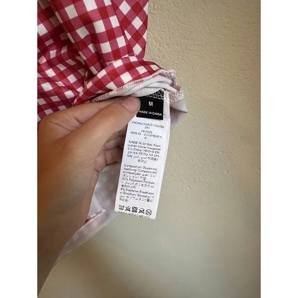 Gathered and Tied Gingham Tank Size M - Image 4