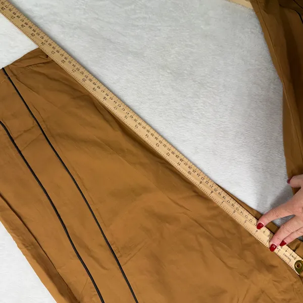 FISOEW Large Track Pants Brown Baggy Wide Leg Cropped Toggle Hem Gorpcore Sporty - Image 12