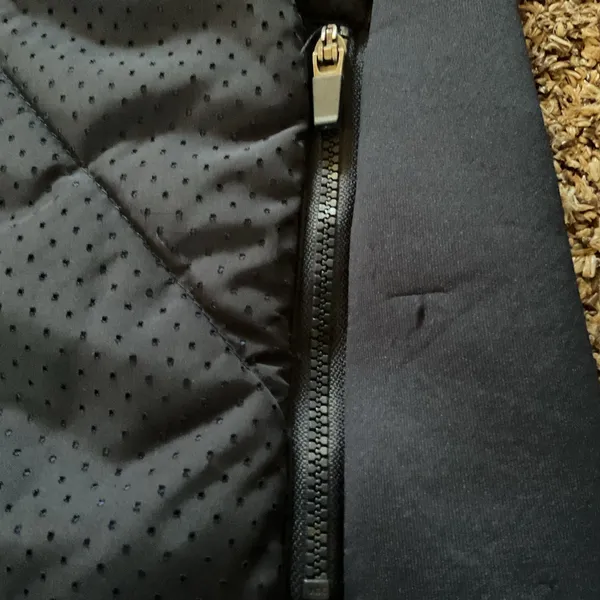 Fabletics Navy Blue Quilted Jacket Hooded Zip Front Athletic Coat Size S - Image 10