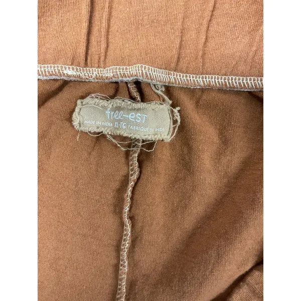 Free-est Womens Wide Leg Pants Terracotta Boho Elastic Waist Pockets XL - Image 4