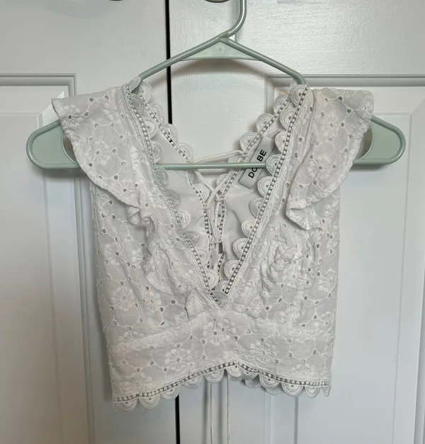 White Eyelet Top - Image 2