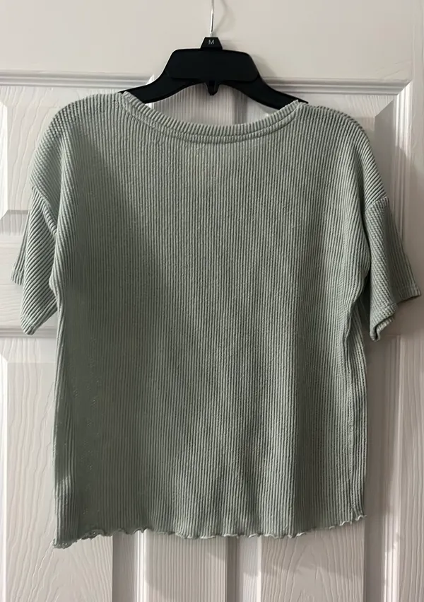 American Eagle Mint Green Shirt, Size X-Small - Image 3