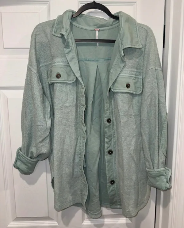 Free people Ruby Shacket blue/mint XS - Image 4
