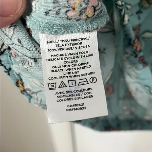 LOFT Women's Floral Blouse - Teal and Multicolor - Image 2