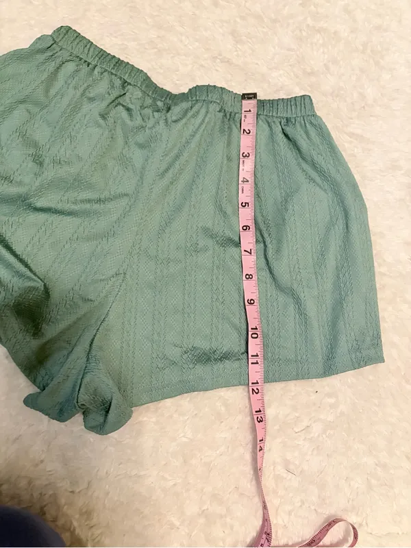 Cozy small Sage Green Textured Lounge & Pajama Set - Image 3