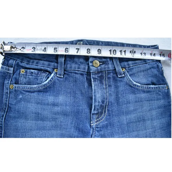 7 For All Mankind A-Pocket Bootcut Jeans Blue Medium Wash U130055U-055U Size 27 - Image 4