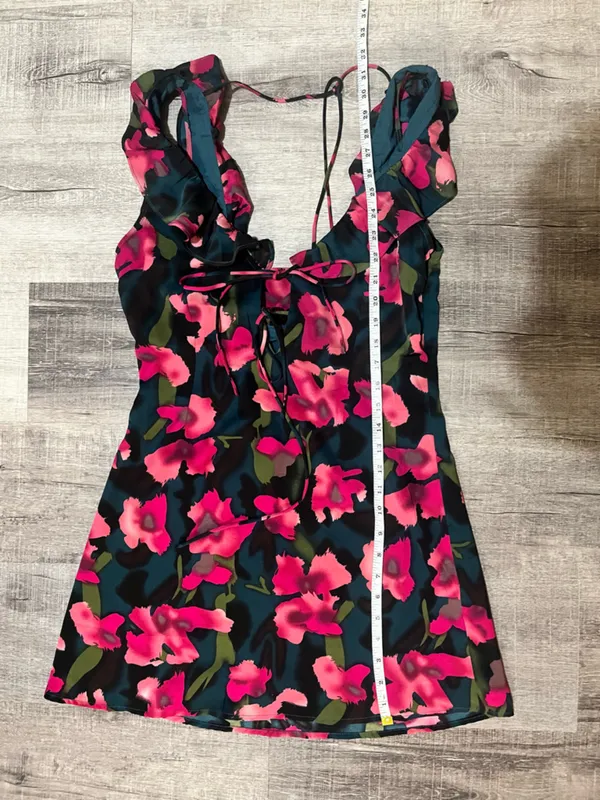 VICI Satin Floral Mini Dress - Image 7