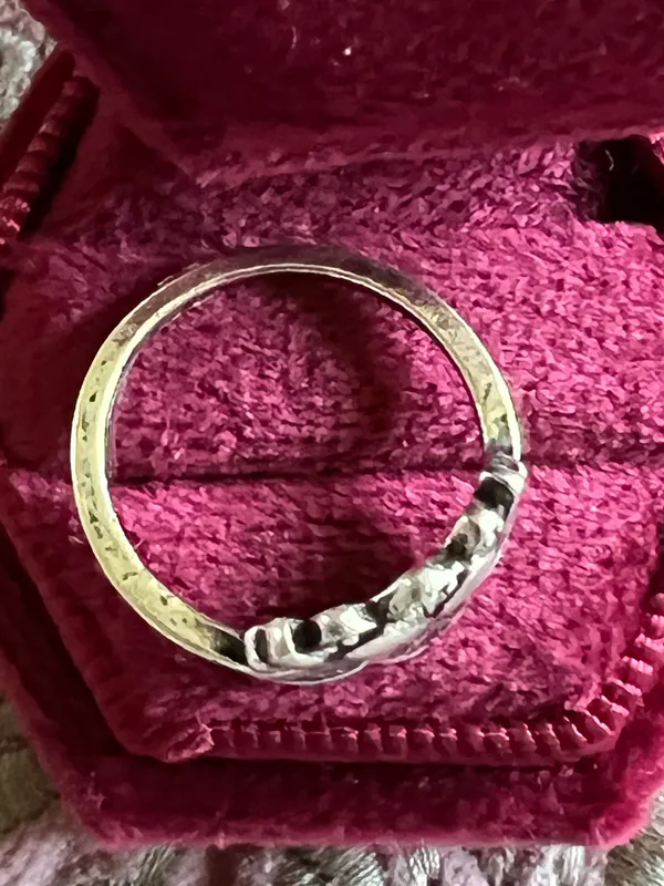 Women’s Stainless Steel Silver Simple Ring Size 5 Gray - Image 2