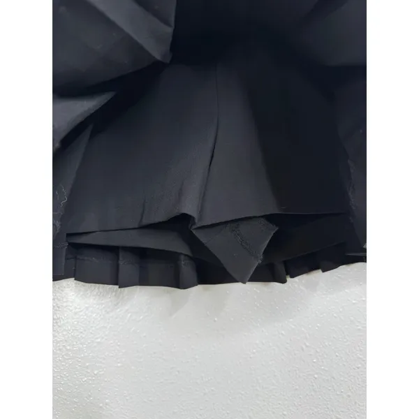 Zara Black Pleated Mini Skort with Belted Waist Size XS Preppy Schoolgirl Style‎ - Image 4