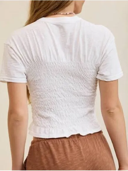 Aerie Smocked T-Shirt - Image 2