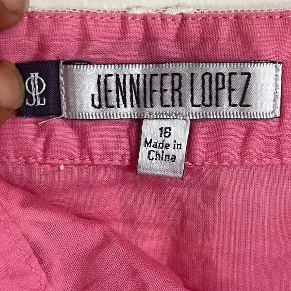 Jennifer Lopez Pink Floral Lace Mini Skirt Womens Size 16 Mesh Overlay Zipper‎ - Image 6