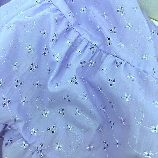 Boohoo Lavender Broderie Anglaise Eyelet Tiered Babydoll Dress 12 - Image 10
