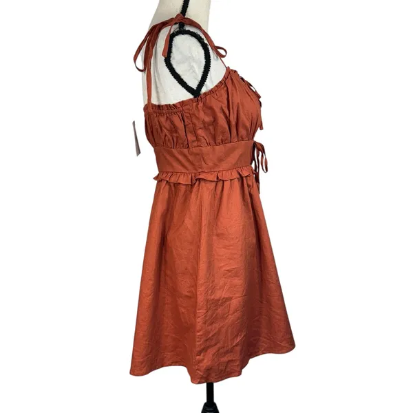 Forever 21 Medium A-Line Dress Sleeveless Lined Adjustable Straps Empire Waist - Image 4
