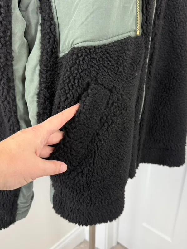 Free People Rivington Jacket Black Olive Sz L NWT - Image 6