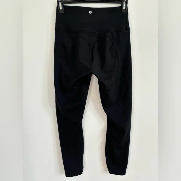 Victorias Secret Leggings Womens SmShort Black Gym Sporty Workout Active Yoga‎ - Image 2