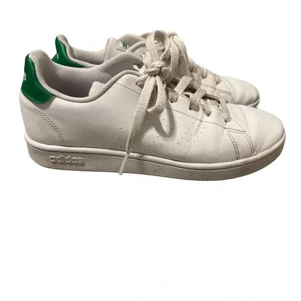 👟 Adidas‎ Low Top Sneakers White Green Size 5 Classic Tennis Shoes 👟 - Image 2