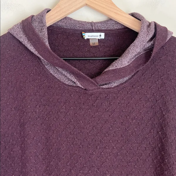 SmartWool Women's Shadow Pine Hoodie Sweater Wool Blend Med Baselayer Textured‎ - Image 2