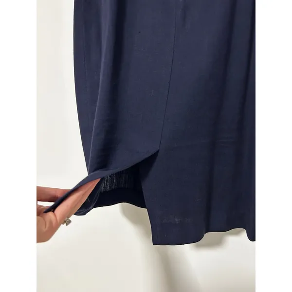 Positive Attitude Petite Vintage Navy Blue Polka Dot Bow Sheath Dress Sz 5/6 - Image 11