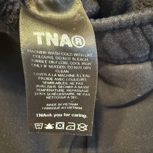 TNA Sweatfleece Joggers Women's Small‎ Black Cozy Fleece Mega Fit Streetwear EUC - Image 10
