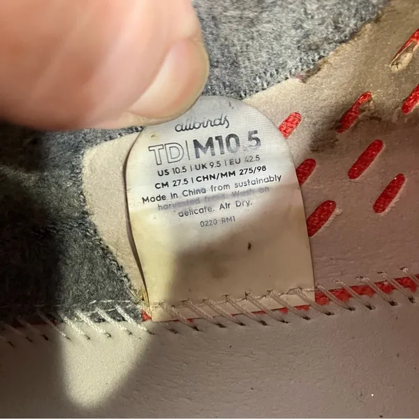 Allbirds Tree Dasher 1 orange‎ sneakers wool washable size 10.5 - Image 3