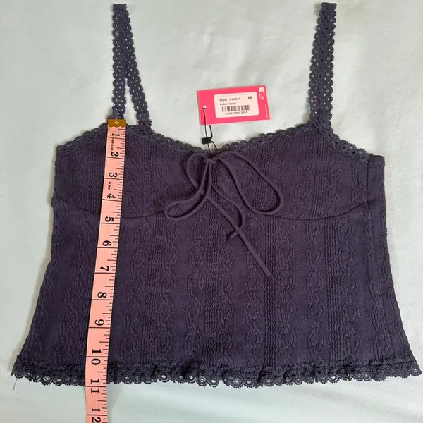 Edikted navy blue lace tank top - Image 5