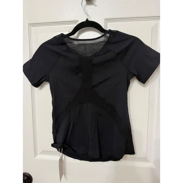 Halara Black Mesh Back Short Sleeve Activewear Workout Top Shirt XS NWT‎ - Image 5