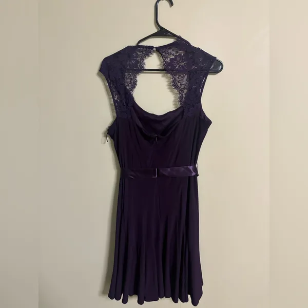 Scarlett Semi Formal Swing Dress Eggplant Purple Size 16 XL New Cocktail Mini - Image 3