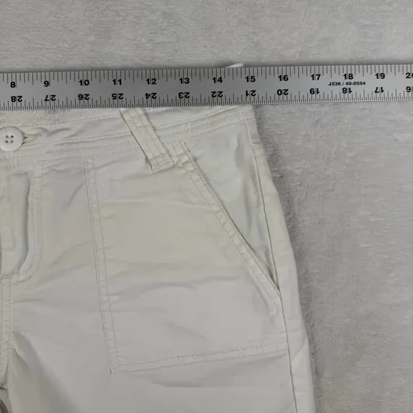 prAna Womens White Organic Cotton Stretch Hiking Shorts W3118RG10 Size 4 - Image 2