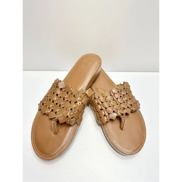 ALI MACGRAW Sandals Womens Size 8 Leather Wren Woven Slip On Shoes‎ - Image 6
