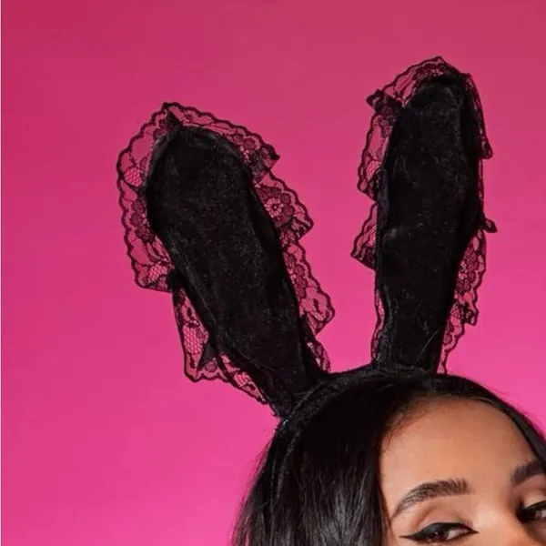 Sexy Lace Bunny Ears Headband - Image 6