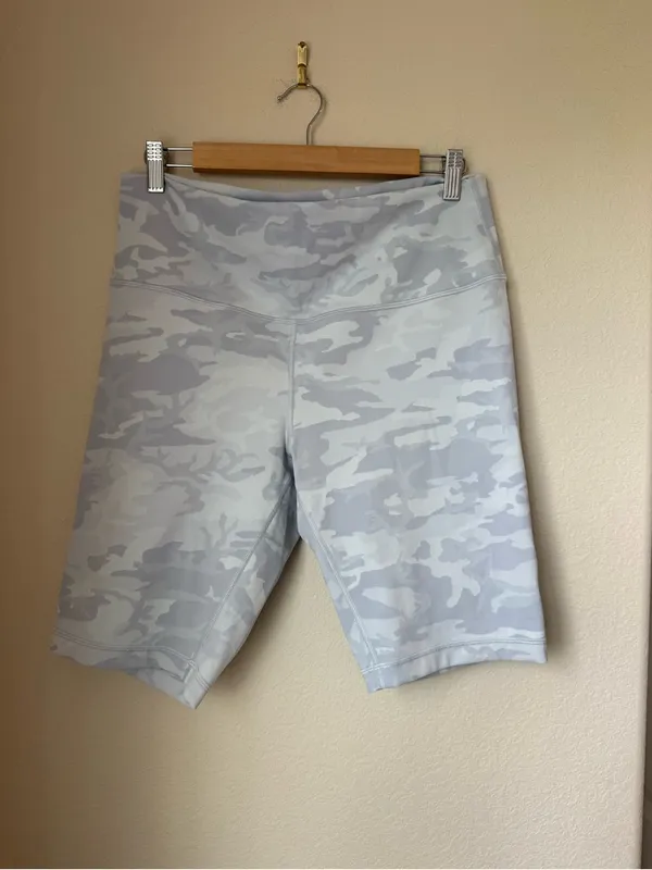 Lululemon Wunder Under Short 10" Ribbed Incognito Camo Jacquard Alpine Size 14 - Image 2