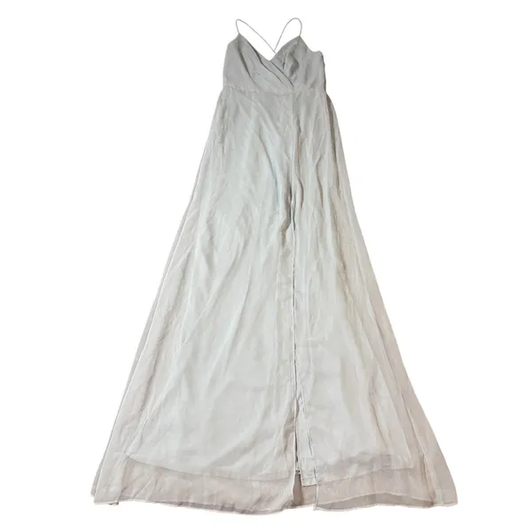 NWT Thread‎ Dessy CRISS CROSS BACK MERMAID WRAP DRESS Blue MIST SZ 6R Gown Dress - Image 3